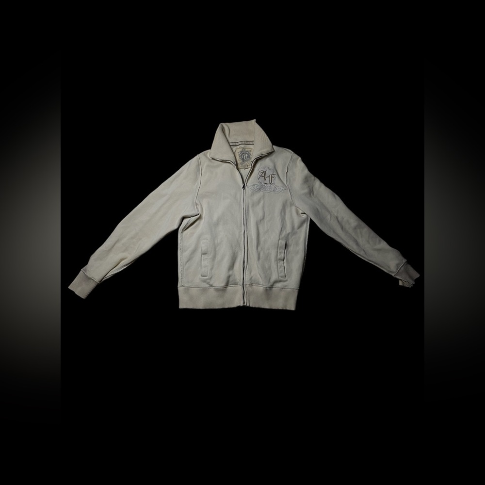Vintage Abercrombie And Fitch Sweater Sz XL Full Zipup Embroidered